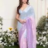 Malty Georgette Sequence Double Shaded Saree