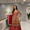 Classic Red Color Georgette Thread Sequence Lehenga Choli