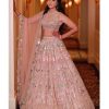 Grand Light Pink Color Soft Butterfly Net Embroidered Lehenga Choli