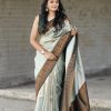 Cement Soft Silk Beautiful Pallu All Over Saree