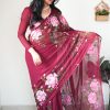 Red Soft Georgette Silk Design All Over Saree