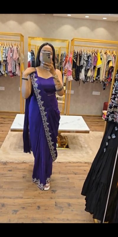 ST 1054 Royal Blue Color Chinon Embroidery Work Koti And Saree Casual, Wedding, Party, Festive, Events Etc. Expected Delivery 4-6 Working Days @2399/- | Sarees, Bollywood Sarees, Creative Sarees, Designer Sarees, Embroidered Sarees, Ethnic Saree, Modern Digital sarees, Party Wear Sarees