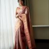 Peach Soft Silk Jacquard All Over Saree
