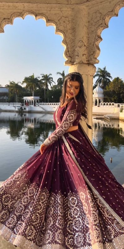 Special Maroon Color Georgette Sequence Thread Lehenga Choli