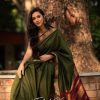 Green Soft Silk Cloth Jacquard All Over Saree