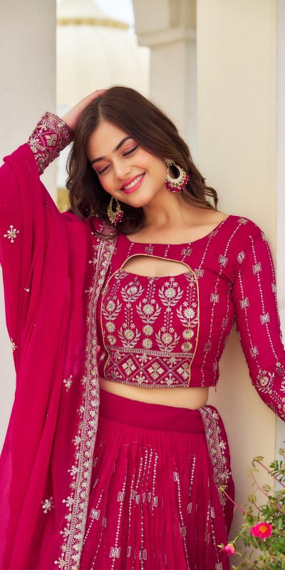 Artful Rani Color Georgette Embroidery Sequence Lehenga Choli