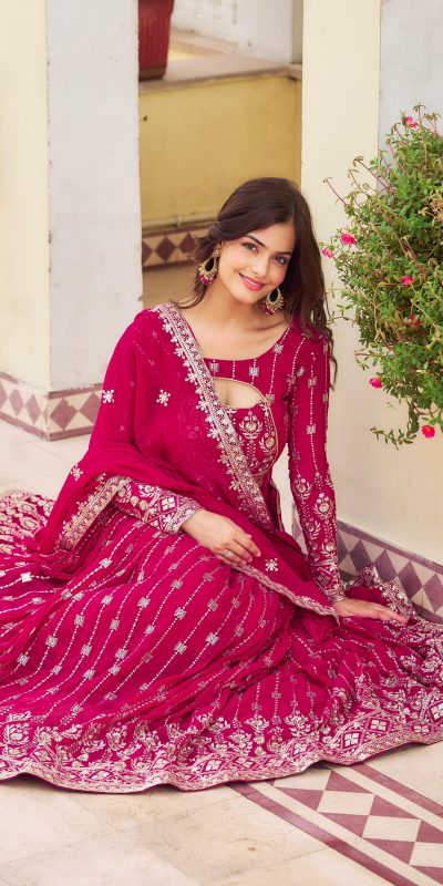 Artful Rani Color Georgette Embroidery Sequence Lehenga Choli