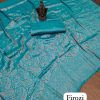 Firozi Soft Silk Beautiful Pallu All Over Saree