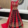 Red Georgette Embroidery Lehenga Choli