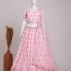 Pink Georgette Embroidery Sequins Lehenga Choli