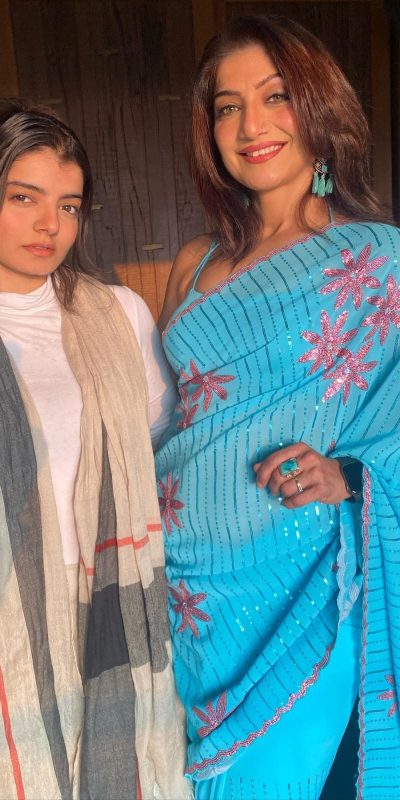 Grand Blue Color Georgette Embroidery Sequence Saree