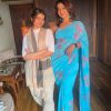 Blue Georgette Embroidery Sequence Saree