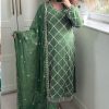 Grand Dark Green Color Georgette Embroidered Hand Work Salwar Suit