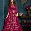 Superb Maroon Color Net With Embroidery Stone Salwar Suit