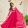 Pink Georgette Sequence Embroidery Gown