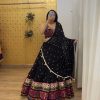 Black Georgette Heavy Gamathi Work Lehenga Choli
