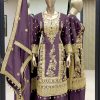 Light Purple Chinnon Silk Embroidery Coding Salwar Suit