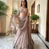Light Pink Georgette Thread Sequence Salwar Suit