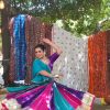 Blue Georgette Mirror Lace Khadi Print Lehenga Choli