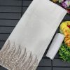 White Of Heavy Quality 60 Gram Georgette Saree