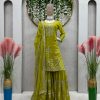Mehndi Georgette Thread Sequence Salwar Suit