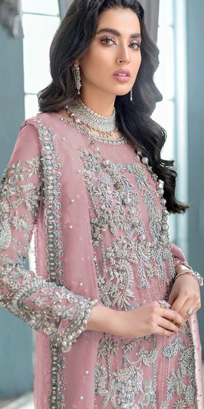 Pretty Light Purple Color Organza Embroidery Sequence Salwar Suit