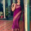 Purple Soft Silk Jacquard All Over Saree