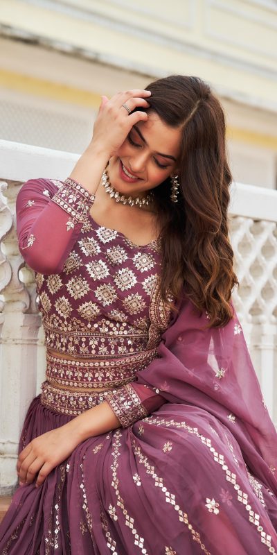 Ram 026 Purple Color Georgette Sequence Work Lehenga Choli Casual, Wedding, Festive, Events Expected Delivery 4-6 Working Days @3049/- | Lehenga, Bollywood Lehenga, Creative Lehenga, Designer Lehenga, Embroidered Lehenga, Party Wear Lehenga