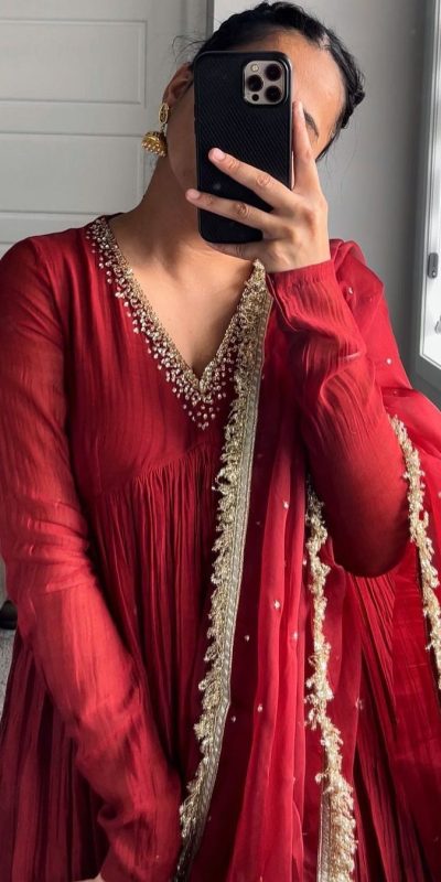 AD 152 Red Color Pure Chinon Silk Embroidery Sharara Suit Fancy Full Sleeve Wedding, Party, Festive, Events Etc. Expected Delivery  4-6 Working Days @1799/ | Jump Suits, Salwar suit, Casual Suits, Creative suits, Designer Suits, Palazzo Suits, Party Wear Suits, Patiala Suits, Straight Suits