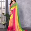 Multi Faux Georgette Party Wear Saree