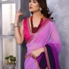 Purple Faux Georgette Party Wear Saree