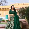 Green Tussar Silk Floral Foil Printed Lehenga Choli