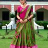 Pink Dola Silk Shibori Print Zari Weaving Lehenga Choli