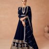 Black Faux Georgette With Embroidery Work Anarkali Gown