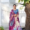 Violet Dola Silk Print Zari Border Lehenga Choli