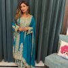 Navy Blue Chinnon Silk With Embroidery Coding Sequence Work Salwar Suit