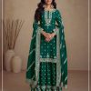 Green Heavy Semi Chinon Silk Codding Embroidery Salwar Suit