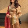 Cream Heavy Sequence Embroidery Work Salwar Suit