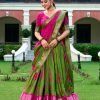 Pink Dola Silk Shikora Print Zari Border Lehenga Choli