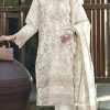 White Organza With Embroidery Sequence Work Salwar Suit