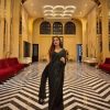 Black Georgette 60 Gram 5MM Sequins Embroidery Work Saree