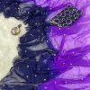 Navy Blue Georgette Sequence Worked Butti Saree