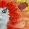 Orange Georgette Sequence Worked Butti Saree