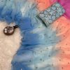 Sky Blue Georgette Sequence Worked Butti Saree