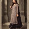 Brown Georgette With Embroidery Work With Stone Salwar Suit