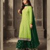 Light Green Georgette With Embroidery Work With Stone Salwar Suit
