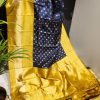 Blue Litchi Silk Pallu & Jacquard Work Saree