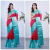 Red Litchi Silk Pallu & Jacquard Work Saree