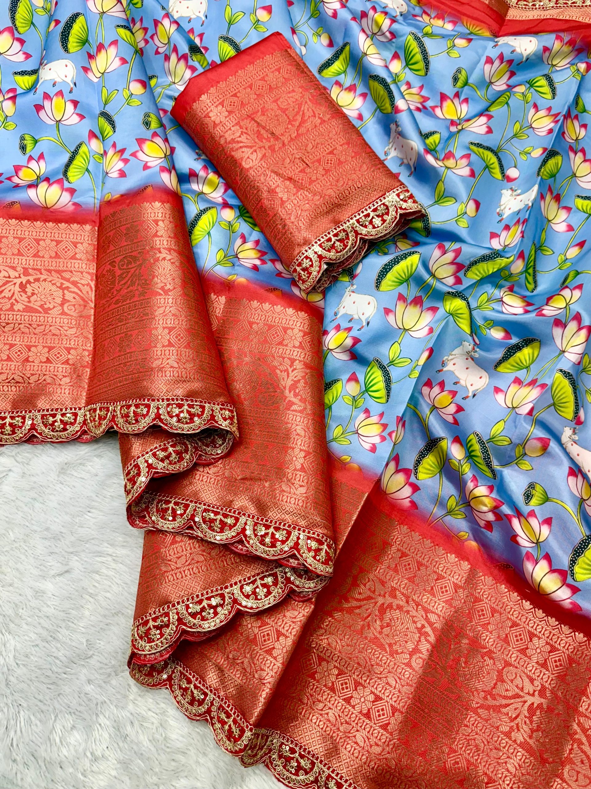 MS 466 Blue Color Dola Silk Saree With Zari Weaving Border Saree Casual, Wedding, Festive, Events . Expected Delivery 4-6 Working Days @1649/- only | Sarees, Bollywood Sarees, Creative Sarees, Designer Sarees, Embroidered Sarees, Ethnic Saree, Modern Digital sarees, Party Wear Sarees