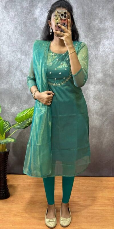 MF 788 Green Color Heavy Twill Golden Shining Fabric Kurti Casual, Wedding, Party, Festive, Events Etc. Expected Delivery 4-6 Working Days @1349/- | Kurti, Bollywood Kurti, Creative Kurtis, Designer Kurti, Party Wear Kurti, Selfie Kurti